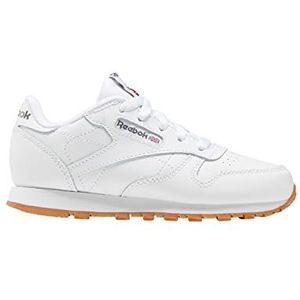 Reebok Classic Leather jongens Zaalsportschoenen, Wit Gum Int, 28 EU