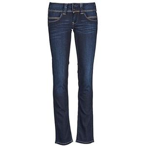 Pepe Jeans Dames Venus Jeans Regular Fit Lage Taille Authentiek Touw, Blauw (Denim-h06), 24W / 30L