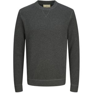 JACK & JONES Heren Jprbluchrister Knit Crew Neck Gebreide Trui, grijs (dark grey melange), L