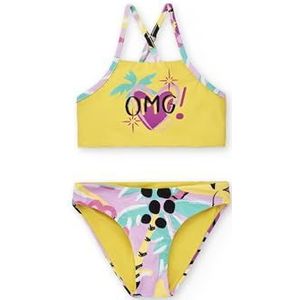 Tuc Tuc Flamingo Mood, omkeerbare bikini voor meisjes, geel, maat 16 jaar, Geel, 16 Jaren