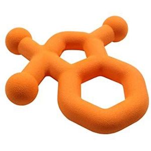 EBI, Dawg Science M – 20 x 19 x 2,5 cm, oranje, hondenspeelgoed om te apporteren, drijvend, hoogwaardig speelgoed van schuimrubber, stimuleert kauwen en bijten, voorkomt tandplak en tandsteen