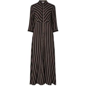 Y.A.S - YASSAVANNA LONG SHIRT DRESS - Blousejurk - Chocolate Brown - All-over print