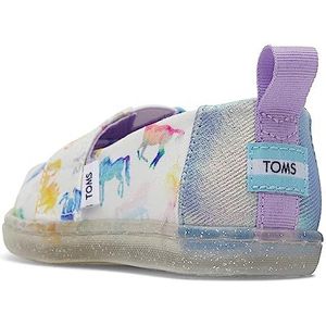 TOMS Jongensmeisjes klassieke Alpargata Loafer Flat, witte aquarel Ombre Eenhoorns, 8 UK Kind, Witte Aquarel Ombre Eenhoorns