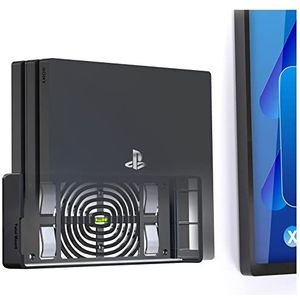 TotalMount 2524 Wandhouder voor Sony PlayStation 4 Pro console met warmtebeheer en veiligheidsclip zwart