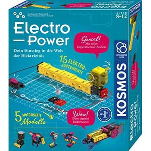 Kosmos Electro Power 620707 - Ingang in de elektriciteit, experimenteerdoos voor kinderen, van 8-12 jaar, 5 gemotoriseerde modellen bouwen en plezier hebben bij het verkennen van circuits