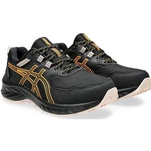 ASICS Gel-Venture 9 Waterdichte sportschoen, zwart, zwart, oranje, 37.5 EU