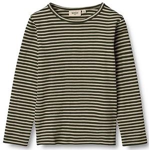 Wheat Uniseks T-shirt voor kinderen, 4142 Green Stripe, 152 cm
