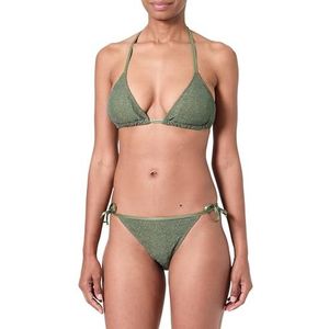 Bikiniset metallic stof en visnet, Kaki, 34