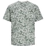 JACK & JONES Jorlafayette AOP Tee Ss Crew Neck Ln T-shirt voor heren, Laurel Wreath, XL