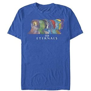 Marvel The Eternals - Silhouette Heads Unisex Crew neck T-Shirt Bright blue L