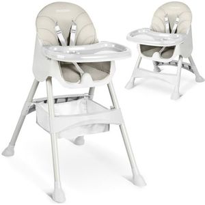 Ricokids - Ricko Kids Kinderstoel - Grijs - Opvouwbaar - Met Dienblad