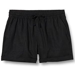 TOM TAILOR Denim Dames linnen shorts 1031465, 14482 - Deep Black, XS