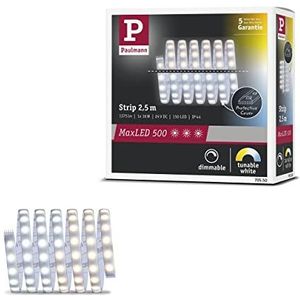 Paulmann 70550 LED-strip uitbreiding met stekker 24V 2,5m warm wit, zilver