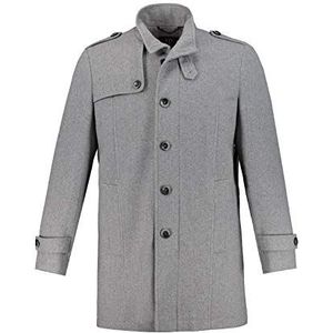 JP 1880 Wollen jas voor heren, lichtgrijs, gemêleerd, L