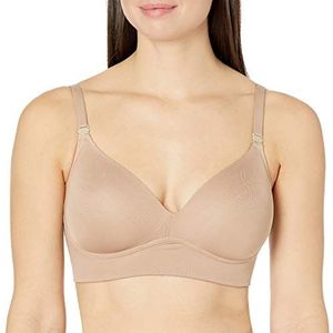 Warner's Women's Benefits Convertible Pure Bliss Comfort Draadloze Longline BH, Geroosterde amandel, 90C