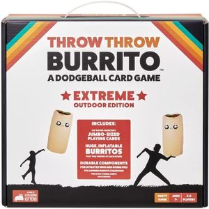 Throw Throw Burrito Extreme Outdoor Edition by Exploding Kittens - Card Games for Adults Teens & Kids - Fun Family Games - A Dodgeball Card Game