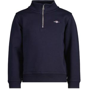 GANT Unisex kinderen Shield Half Zip Sweat Sweatshirt, evening blue, 98-104