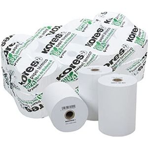 Kores 8 rollen thermisch papier, 80 x 60 x 12 mm, lengte 41,5 meter, BPA-vrij, perfect voor registratiemachines, TPV, kassiers, rekenmachines, gegevensapparaten