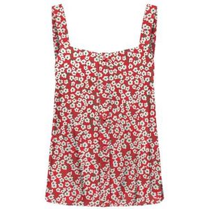 Jdy Sezen Life S/L Top WVN Dia, marsrood, L