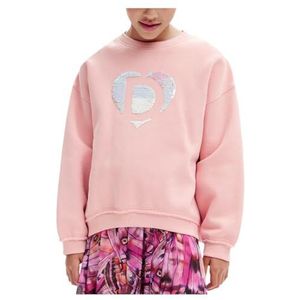 Desigual Sweatshirt met lange mouwen voor meisjes en meisjes, rood, 8 Jaar