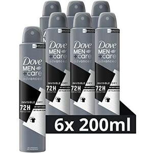 Dove Men+Care Advanced Invisible Dry Anti-Transpirant Deodorant Spray, biedt tot 72 uur bescherming tegen zweet - 6 x 200 ml - Voordeelverpakking