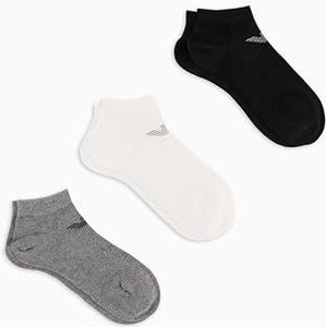 EMPORIO ARMANI Sokken voor heren, Zwart/Wit/Melange, Small/Medium