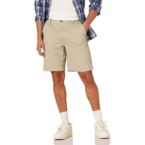 Amazon Essentials Men's Korte broek met binnenbeenlengte van 23 cm en klassieke pasvorm, Kaki-bruin, 32