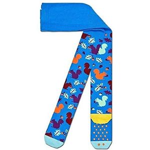 Happy Socks Squirrel panty's, kleurrijke sokken voor Kinderen, Blauw-Geel-Oranje-Rood-Paars (6-12M), Blauw-Geel-Oranje-Rood-Paars, 6-12 månader
