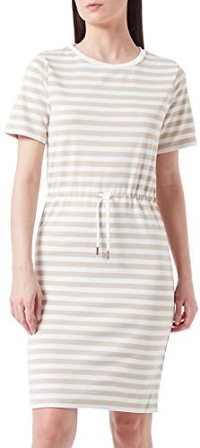 VILA Jurk 'VITinny'  camel / wit