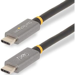 StarTech.com 1m USB4 Kabel, USB-IF Gecertificeerde USB-C Kabel, 40 Gbps, USB Type-C Data Transfer Kabel, 100W Power Delivery, 8K 60Hz, Compatibel met Thunderbolt 4/3/USB 3.2 (CC1M-40G-USB-CABLE)