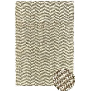 HAMID - Vloerkleed Jute Wit Kleur, Alcazar Jute Tapijt 100% Natuurlijke Jutevezel, Zacht Tapijt en Gemiddelde Weerstand, Handgeweven, Woonkamer, Slaapkamer, Hal Tapijt- (290x200cm)