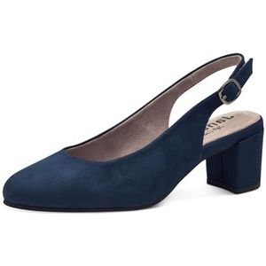 Jana Dames slingpumps met verstelbare riem Vegan, Donkerblauw, 39 EU