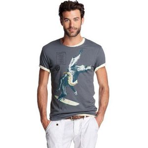 edc by ESPRIT heren T-shirt, dierenprint 062CC2K023