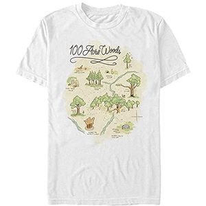 Disney Winnie The Pooh - Acre Map Unisex Crew neck T-Shirt White M