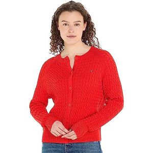 Tommy Hilfiger Dames Co Mini Cable C-nk Cardigan, Vuurwerk, S
