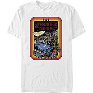 Netflix Unisex Stranger Things-Retro Mash Organic Short Sleeve T-Shirt, Wit, XXL, wit, XXL