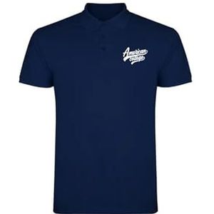 AMERICAN COLLEGE USA Poloshirts Sport Ademend Gedrukt Kleding Unisex Mannen en Vrouwen Casual Model ACPLW1 Navy S, Blauw, S
