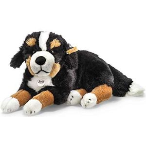 Steiff Senni Berner Mountain Hond - 45 cm - Knuffeldier voor kinderen - knuffelig & wasbaar - zwart/bruin/wit - liggend (079528)