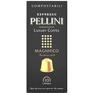 Pellini Magnifico 100% Arabica Espresso Capsules – Dark Roast Italian Coffee Capsules - Nespresso Compatible, 120 Capsules