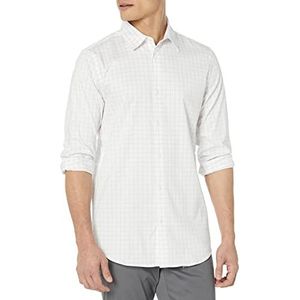 Amazon Essentials Heren Slim-Fit Lange Mouw Stretch Jurk Shirt, Lavendel Venster, M