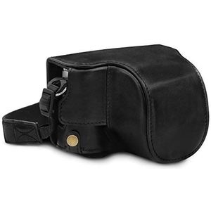 MegaGear MG1605 Leica D-Lux 7 Ever Ready echt lederen camera case met draagriem - zwart