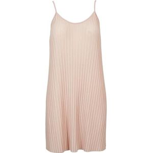Urban Classics Dames jersey geplooide slip jurk, roze (lichttrose 00823)., L