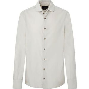 Hackett London Heren Smart Babycord Shirt, Bruin (Taupe), XL