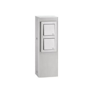 020 stopcontactzuil edels.m. 2 stopcontacten LCD 020
