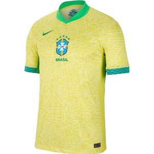 Nike Top Brasil Dri-Fit Stadium JSY Short Sleeeve Home, Dynamic Yellow/Citroen Chiffon/Green Spark, FJ4284-706, XL