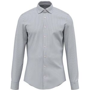 Seidensticker Zakelijk overhemd voor heren, X-Slim Fit, gemakkelijk te strijken, Kent-kraag, lange mouwen, 100% katoen, blauw, 42