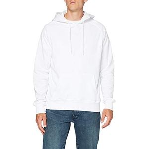 Build Your Brand Heren capuchonpullover Raglan Sweat Hoody, sweatshirt met raglanmouwen voor mannen in 3 kleuren verkrijgbaar, maten S - 5XL, wit, 3XL