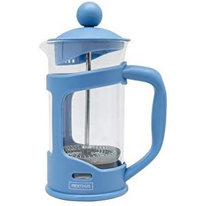 Nerthus FIH 791 Franse koffiezetapparaat, PP/borosilicaatglas/SS, blauw, 350 ml