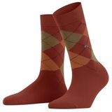 Burlington - Queen - Damessokken - Multikleurig - Ruitpatroon - Zacht Gekamd Katoen