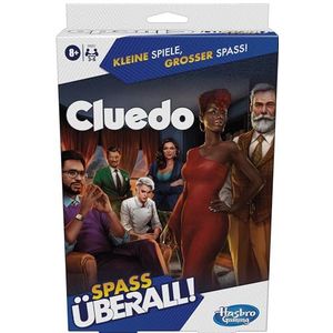 Hasbro Cluedo Compact, draagbaar spel voor 3-6 spelers, reisspel voor kinderen, overal plezier